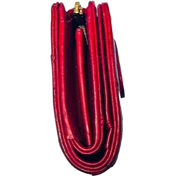 PRADA Red Ostrich Leather Zip Around Wallet Bag Cardholder with COA ~ RARE - Picture 13 of 15